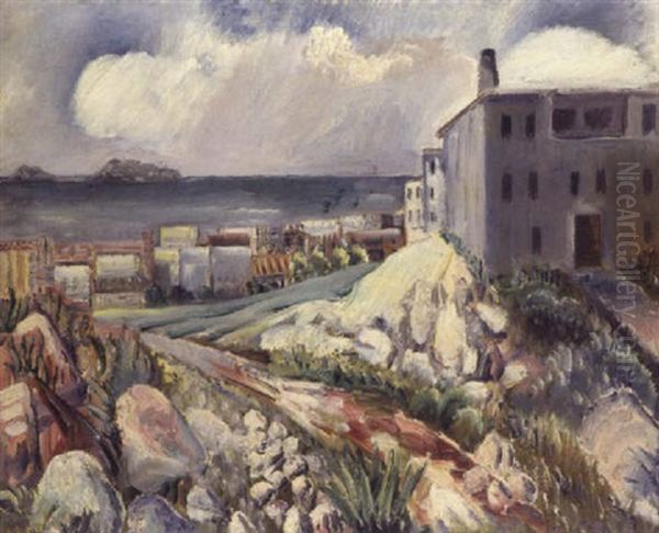 Landschaft Bei Marseille Oil Painting by Paul Kleinschmidt