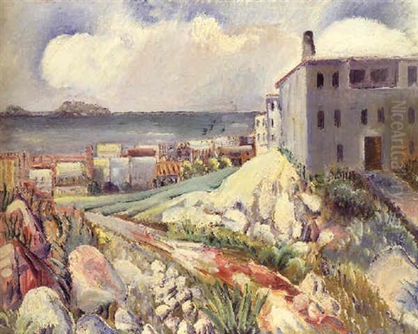 Landschaft Bei Marseille Oil Painting by Paul Kleinschmidt