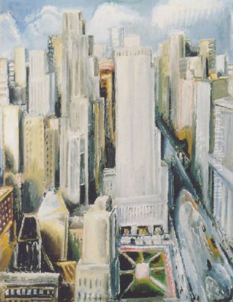 New York Manhattan Oil Painting by Paul Kleinschmidt