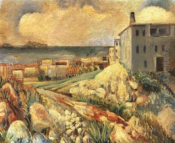 Landscape Near Marseille Oil Painting by Paul Kleinschmidt