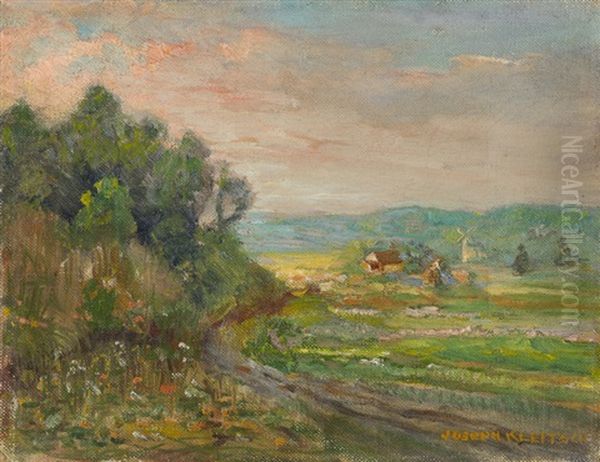 Summer Landscape Oil Painting by Joseph Kleitsch