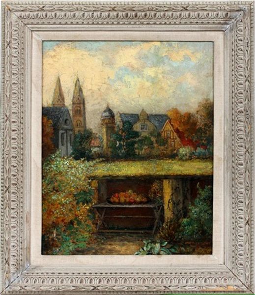 Veranda Over Looking Town Oil Painting by Joseph Kleitsch