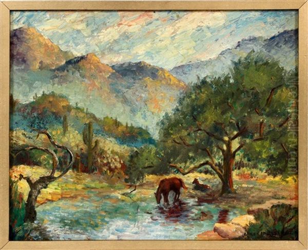 Mountain Landscape Oil Painting by Joseph Kleitsch