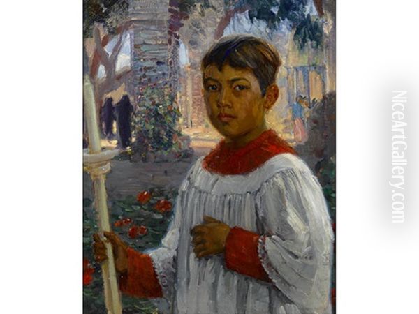 Altar Boy Oil Painting by Joseph Kleitsch