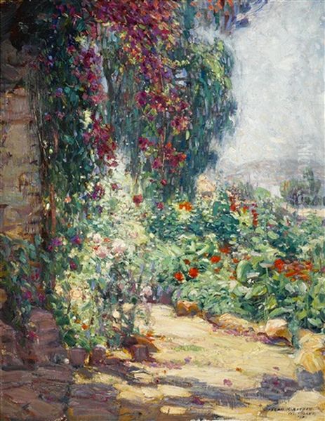 Bougainvillea, Capistrano Mission Oil Painting by Joseph Kleitsch