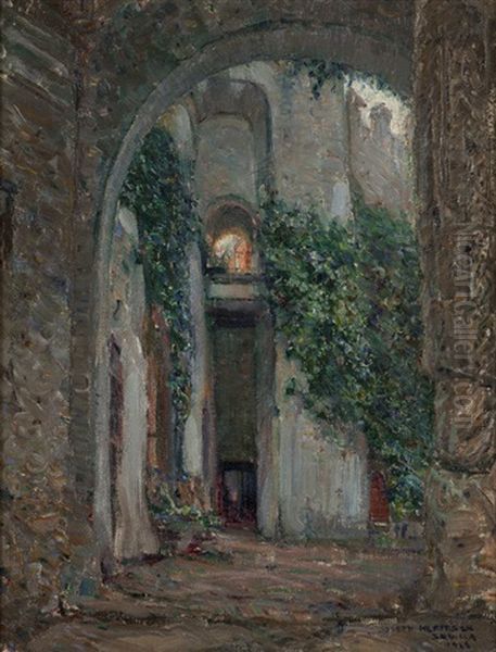 An Arcade In Sevilla Oil Painting by Joseph Kleitsch