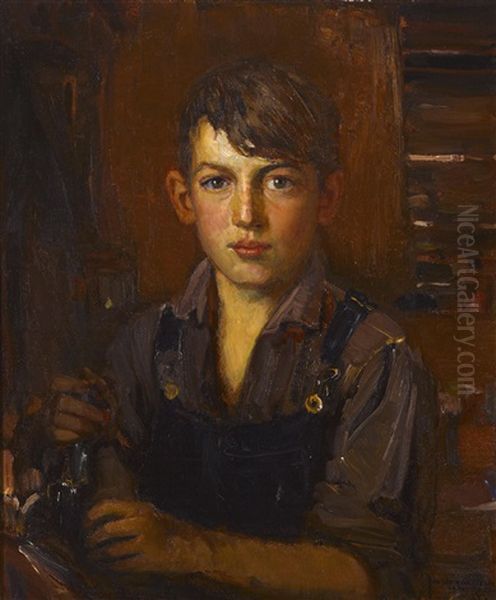 Portrait Of Eugene (the Artist's Son) Oil Painting by Joseph Kleitsch