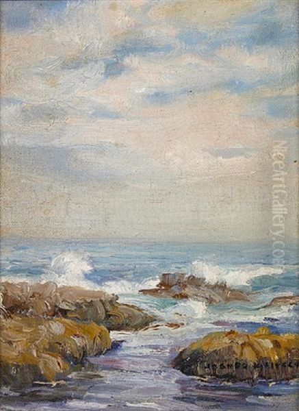 Laguna Coastal Scene Oil Painting by Joseph Kleitsch