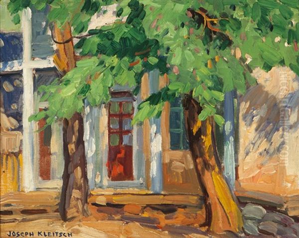 Cottage And Trees Oil Painting by Joseph Kleitsch