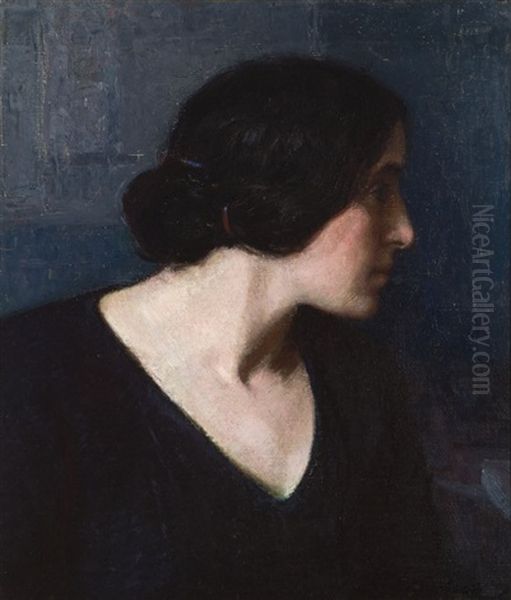 Portrait Of A French Woman Oil Painting by Joseph Kleitsch