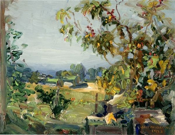 Our Garden - Laguna Beach Oil Painting by Joseph Kleitsch