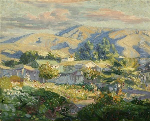 Garden At Capistrano Oil Painting by Joseph Kleitsch