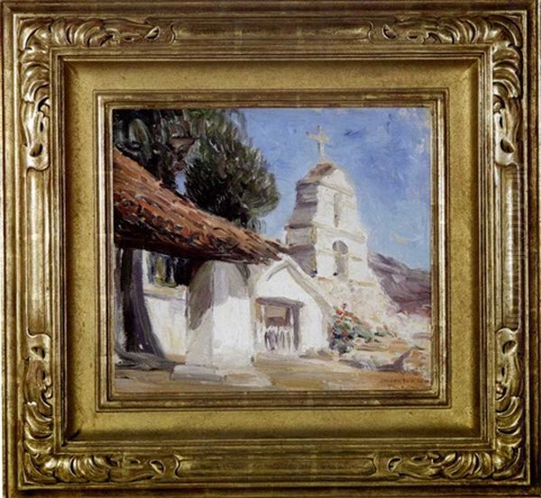 Pala Mission, California Oil Painting by Joseph Kleitsch