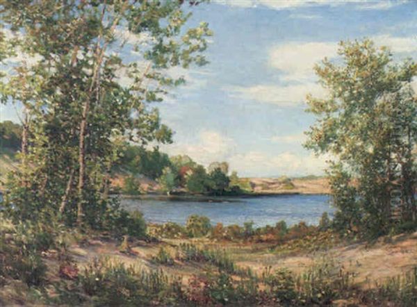 Lakeside Wildflowers, Saugatuck, Michigan Oil Painting by Joseph Kleitsch