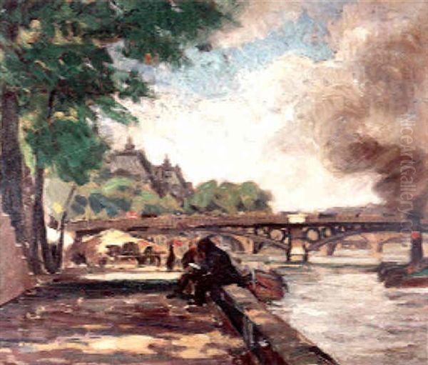 Le Pont Napolean Oil Painting by Joseph Kleitsch