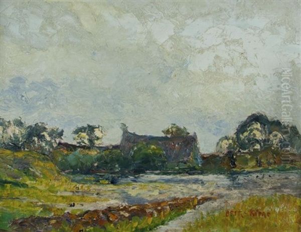 Gehoft In Frankreich Oil Painting by Bernhard Klene