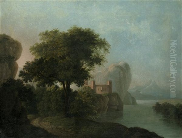 Der Bommerstein Mit Walensee Oil Painting by Johann Christian Klengel