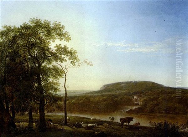 Landschaft Mit Hirten Oil Painting by Johann Christian Klengel