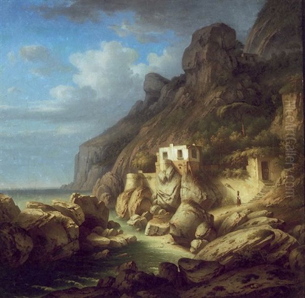 An Der Kuste Von Amalfi Oil Painting by Leo Von Klenze