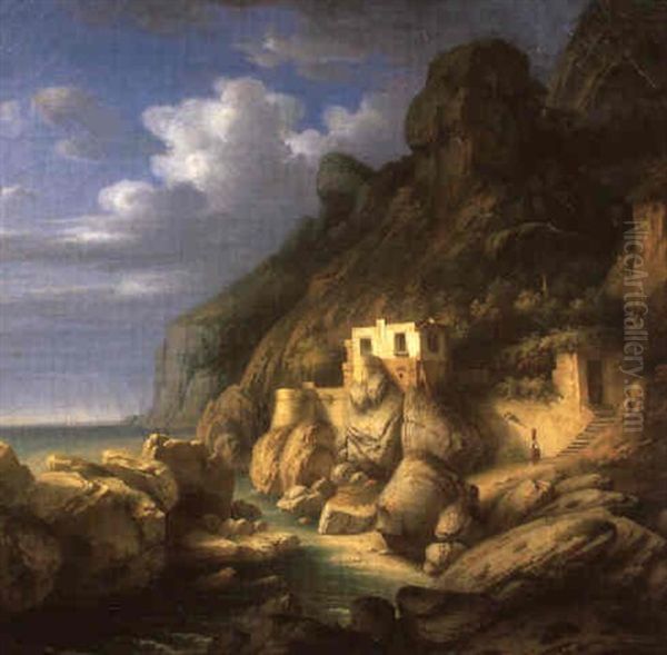 An Der Kuste Von Amalfi Oil Painting by Leo Von Klenze