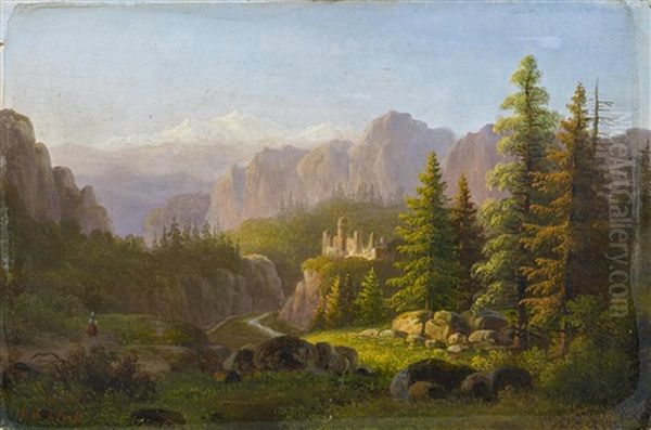 Morgenstimmung Im Gebirge by Willem De Klerk