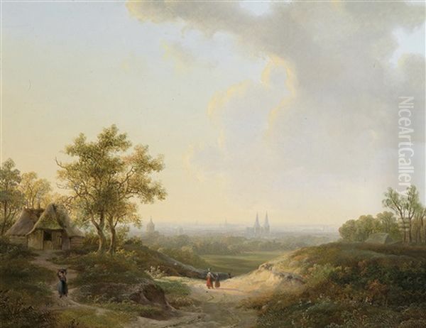 Blick Auf Kleve Oil Painting by Willem De Klerk