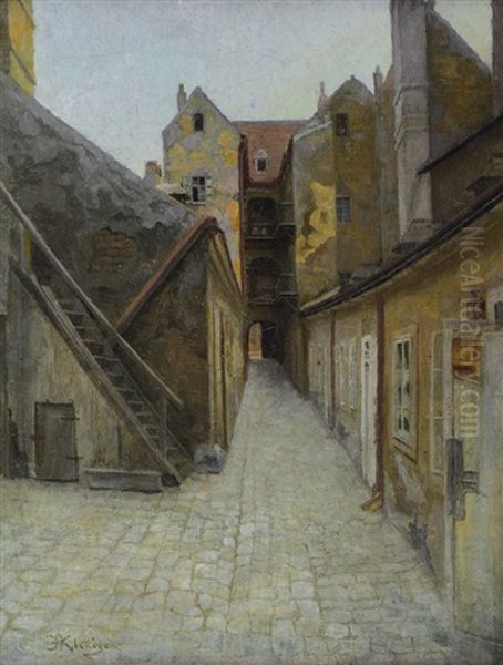 Borgo Antico Oil Painting by Fritz Von Kleudgen