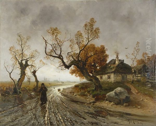 Autumn Landscape Oil Painting by Yuliy Yulevich (Julius) Klever