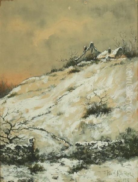 Winter Landscape Oil Painting by Yuliy Yulevich (Julius) Klever