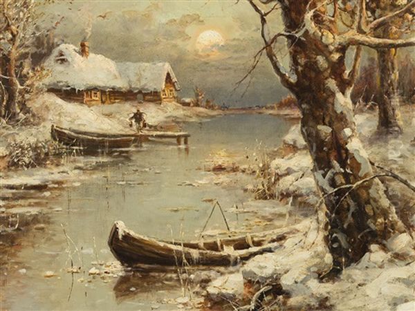 Russian Winter by Yuliy Yulevich (Julius) Klever