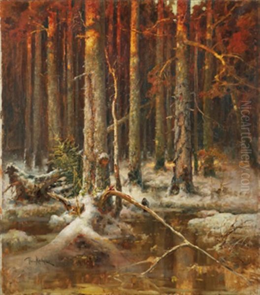 Kraka Pa Kvist Oil Painting by Yuliy Yulevich (Julius) Klever