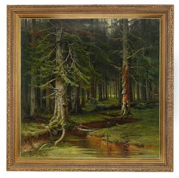 A Forest Oil Painting by Yuliy Yulevich (Julius) Klever