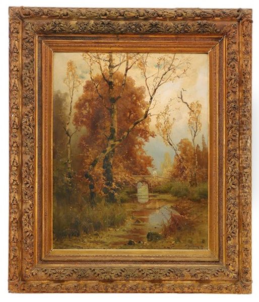 Autumn Landscape Oil Painting by Yuliy Yulevich (Julius) Klever