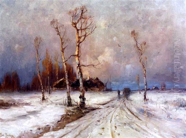 Talvi (winter) Oil Painting by Yuliy Yulevich (Julius) Klever