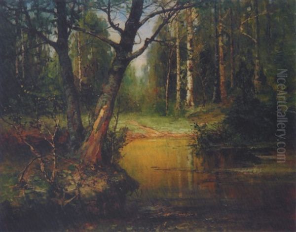 La Foret Oil Painting by Yuliy Yulevich (Julius) Klever