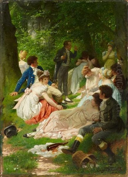 Das Picknick Oil Painting by Eugen Johann Georg Klimsch