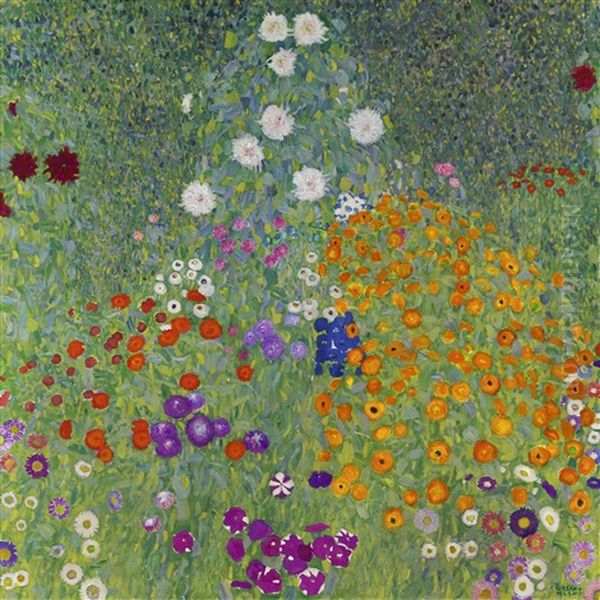 Bauerngarten (blumengarten) Oil Painting by Gustav Klimt