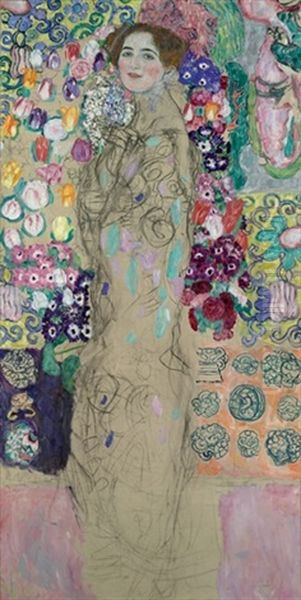 Frauenbildnis, Portrait Of Ria Munk Iii Oil Painting by Gustav Klimt