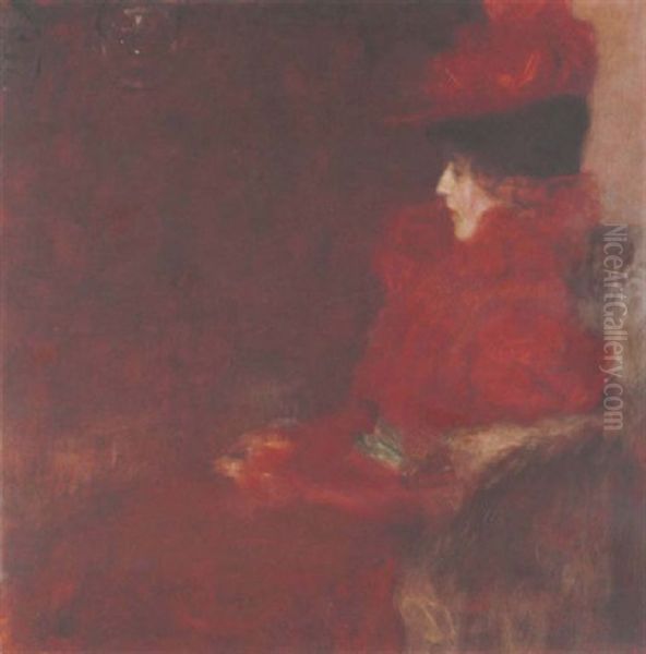 Dame Im Fauteuil Oil Painting by Gustav Klimt