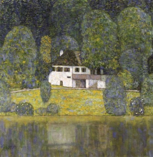 Litzlbergerkeller Am Attersee Oil Painting by Gustav Klimt