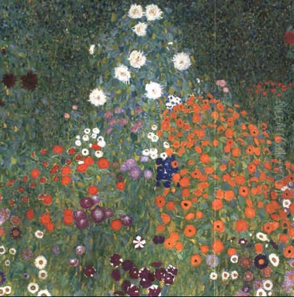 Bauergarten (blumengarten) Oil Painting by Gustav Klimt