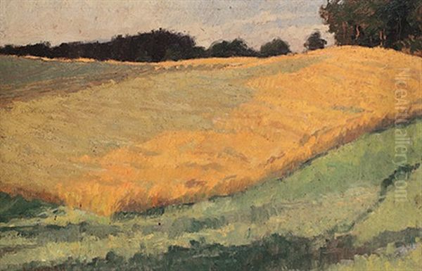 Kornfeld Oil Painting by Bernhard Klinckerfuss