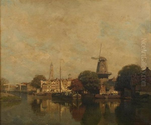 View Of Delft Oil Painting by Johannes Christiaan Karel Klinkenberg