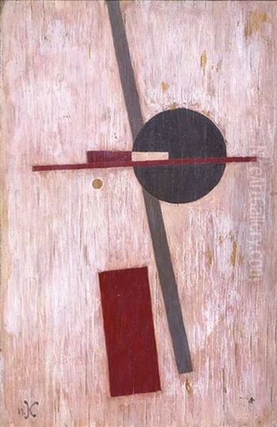 Composition Suprematiste Oil Painting by Ivan Kliun