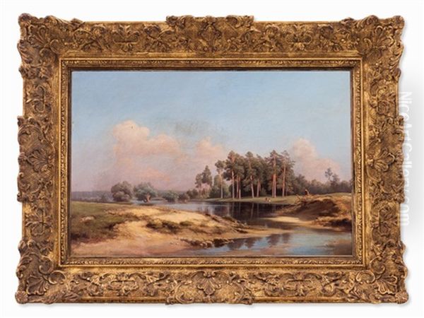 Landscape Oil Painting by Mikhail Konstantinovich Klodt von Jurgensburg