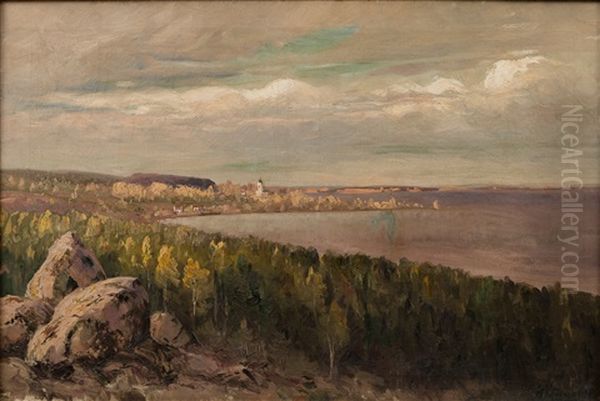 Landscape With A Church Oil Painting by Nikolai Alexandrovich Klodt