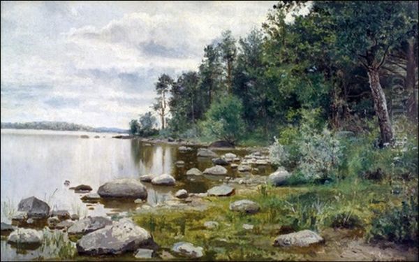 Rantakivikko Oil Painting by Nikolai Alexandrovich Klodt