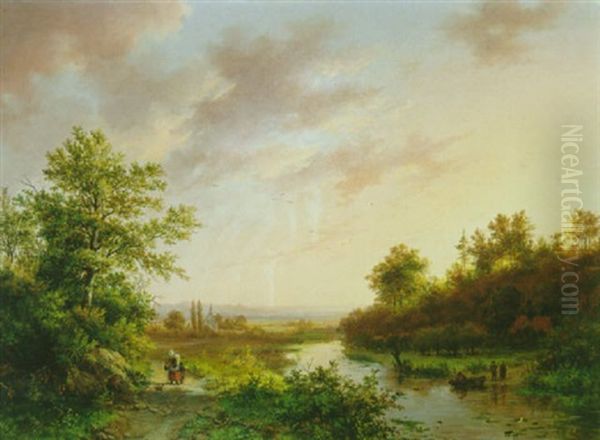 Weite Bewaldete Landschaft Oil Painting by Johann Bernard Klombeck