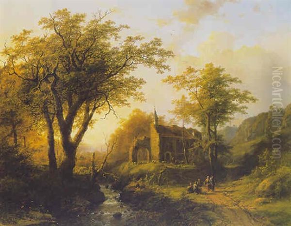 The Chapel Of Duffelward Oil Painting by Johann Bernard Klombeck