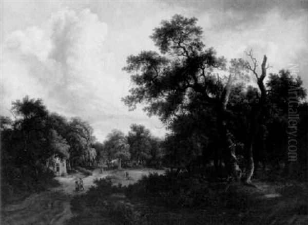 Landschaft Mit Machtigen Eichen Oil Painting by Johann Bernard Klombeck